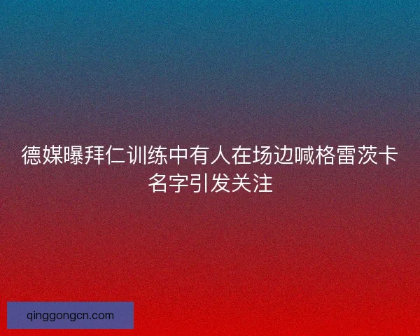 德媒曝拜仁训练中有人在场边喊格雷茨卡名字引发关注