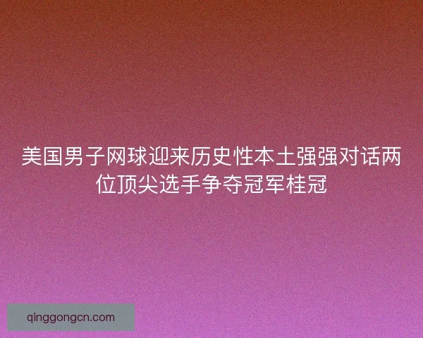 美国男子网球迎来历史性本土强强对话两位顶尖选手争夺冠军桂冠