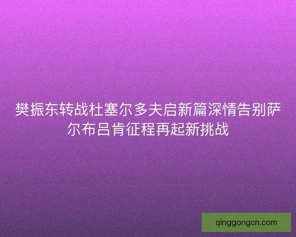 樊振东转战杜塞尔多夫启新篇深情告别萨尔布吕肯征程再起新挑战 樊振东转战杜塞尔多夫启新篇深情告别萨尔布吕肯征程再起新挑战