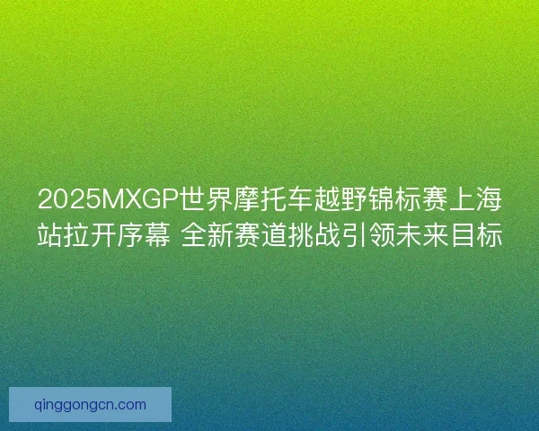 2025MXGP世界摩托车越野锦标赛上海站拉开序幕 全新赛道挑战引领未来目标 2025MXGP世界摩托车越野锦标赛上海站拉开序幕 全新赛道挑战引领未来目标
